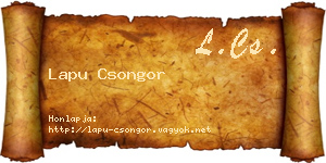 Lapu Csongor névjegykártya