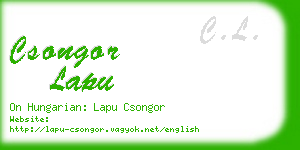 csongor lapu business card